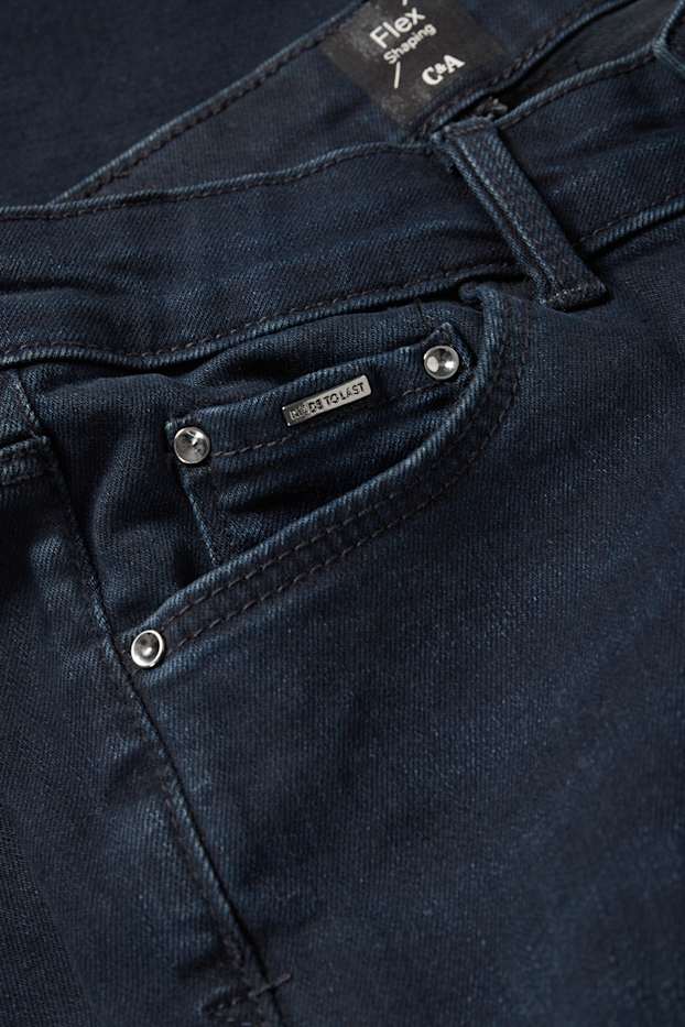 Damen - Slim Jeans - Mid Waist - Shaping-Jeans - LYCRA® - dunkelblau
