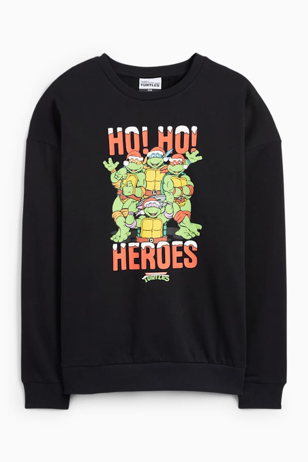 Hombre - Sudadera navideña - Las Tortugas Ninja - negro