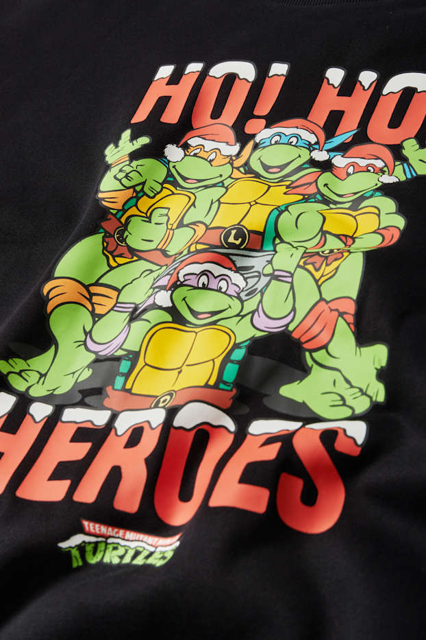 Hombre - Sudadera navideña - Las Tortugas Ninja - negro