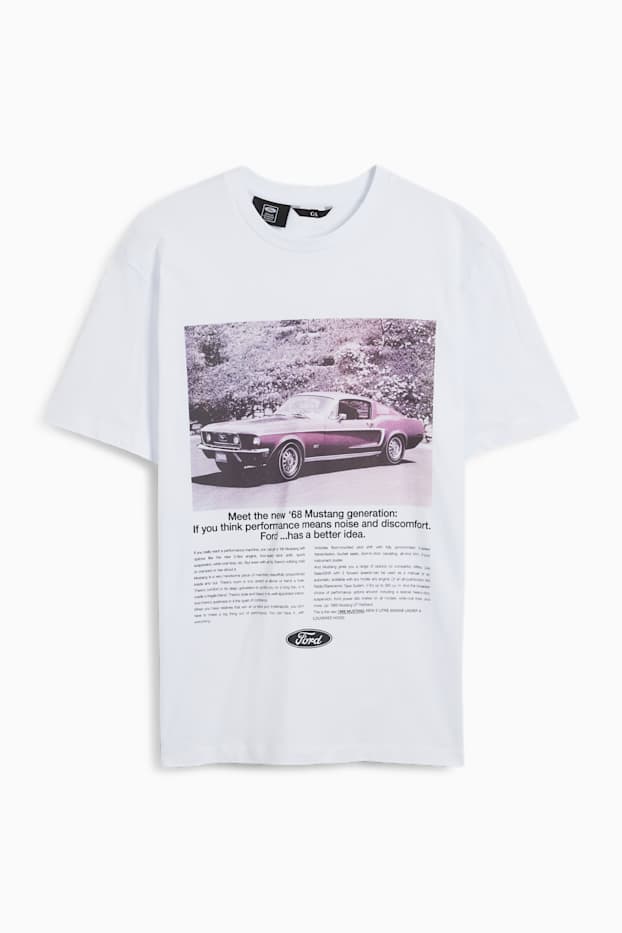 Hommes - T-shirt - Ford - blanc crème