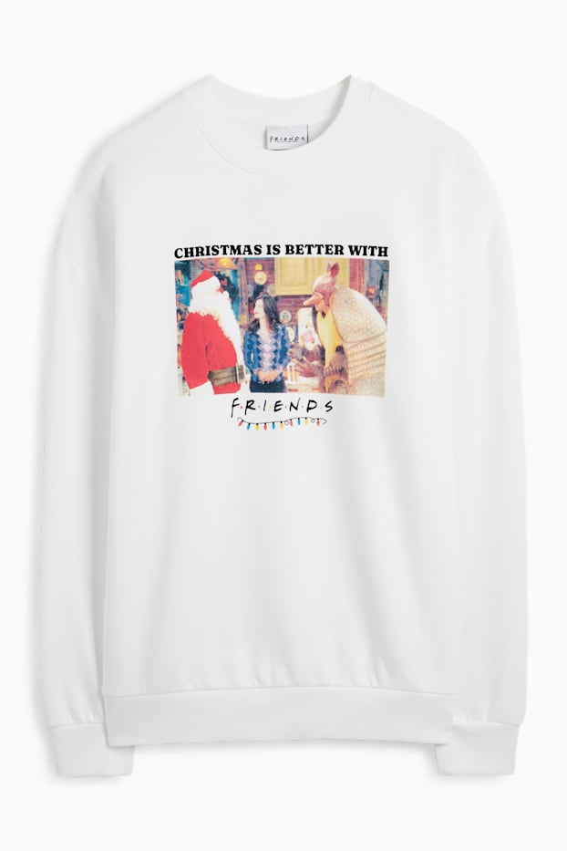 Men - Christmas sweatshirt - Friends - white