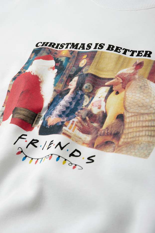 Men - Christmas sweatshirt - Friends - white