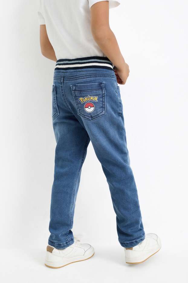 Copii - Băieți - Pokémon - straight jeans - jeans termoizolanți - denim-albastru