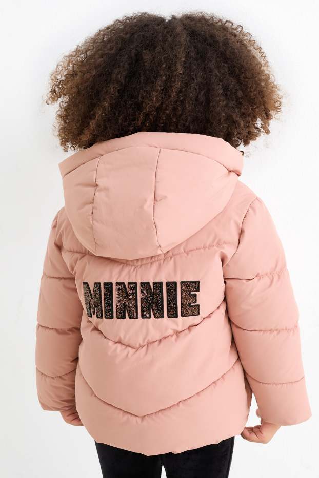 Bambine - Minnie - giacca trapuntata con cappuccio - rosa scuro