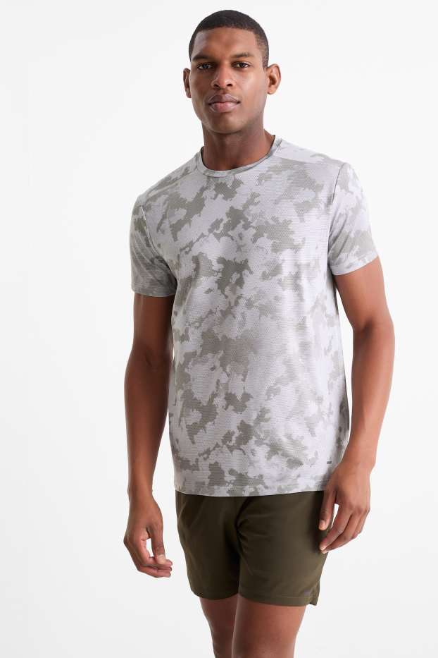 Herren - Funktions-Shirt - gemustert - hellgrau