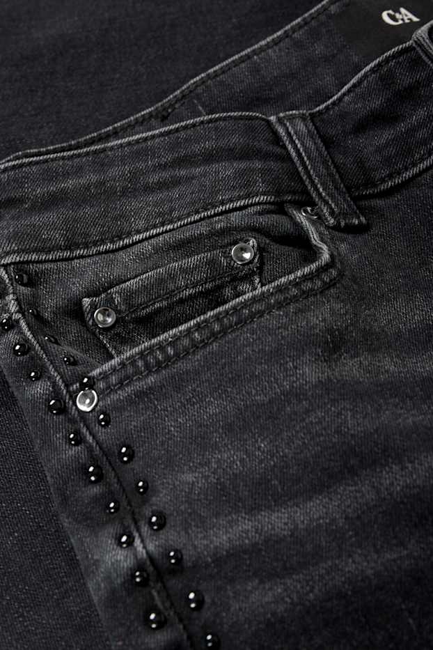 Dames - Bootcut jeans - mid waist - LYCRA® - zwart