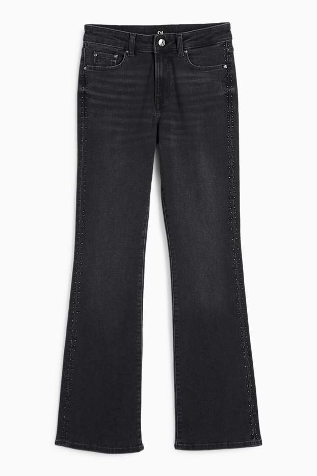 Dames - Bootcut jeans - mid waist - LYCRA® - zwart