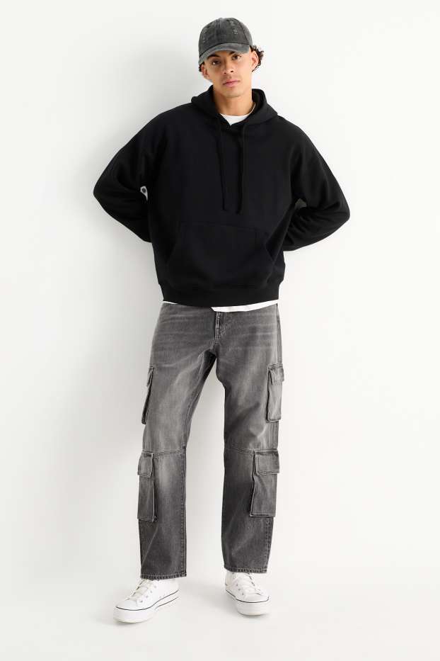 Herren - Cargo Jeans - dunkeljeansgrau