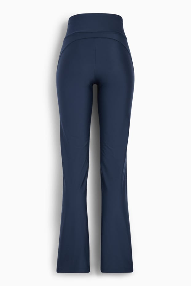 Dámské - Funkční flared legíny - 4 Way Stretch - tmavomodrá