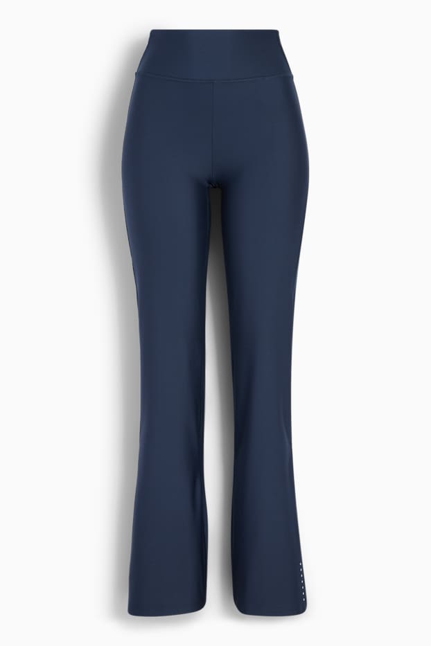 Dámské - Funkční flared legíny - 4 Way Stretch - tmavomodrá