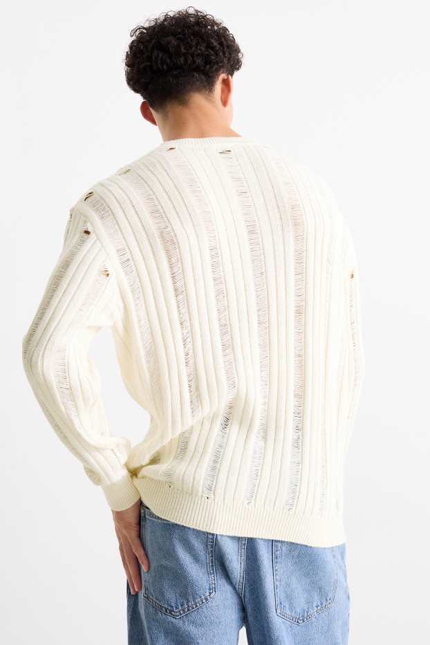 Mężczyźni - Sweter - beżowy