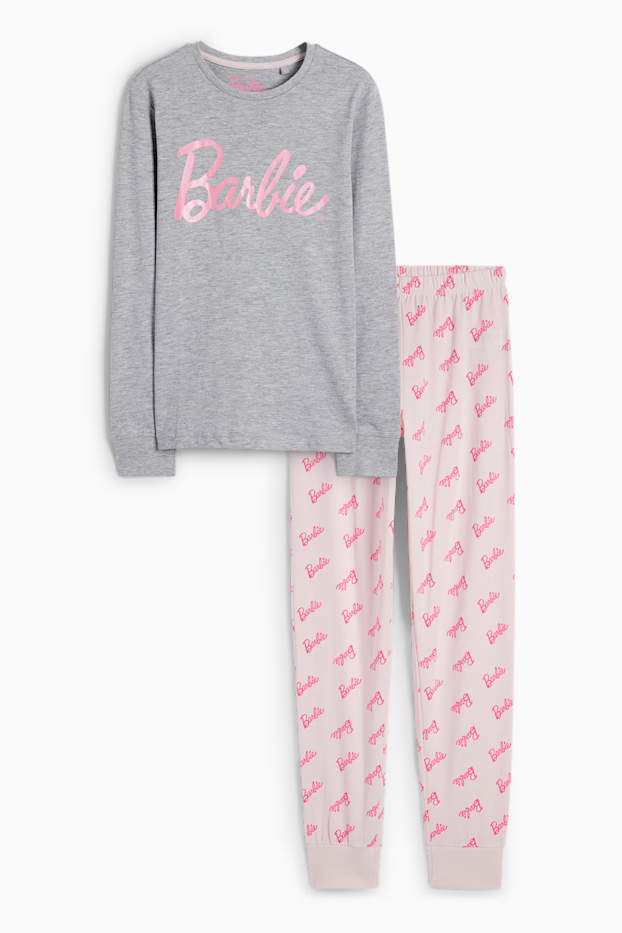 Enfants filles - Barbie - pyjama - 2 pièces - gris
