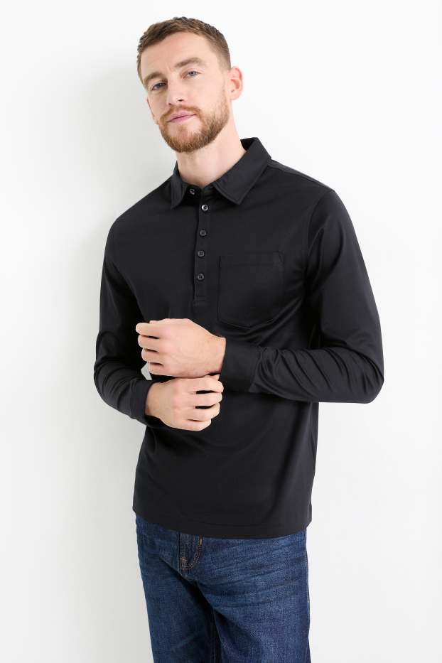 Herren - Poloshirt - schwarz