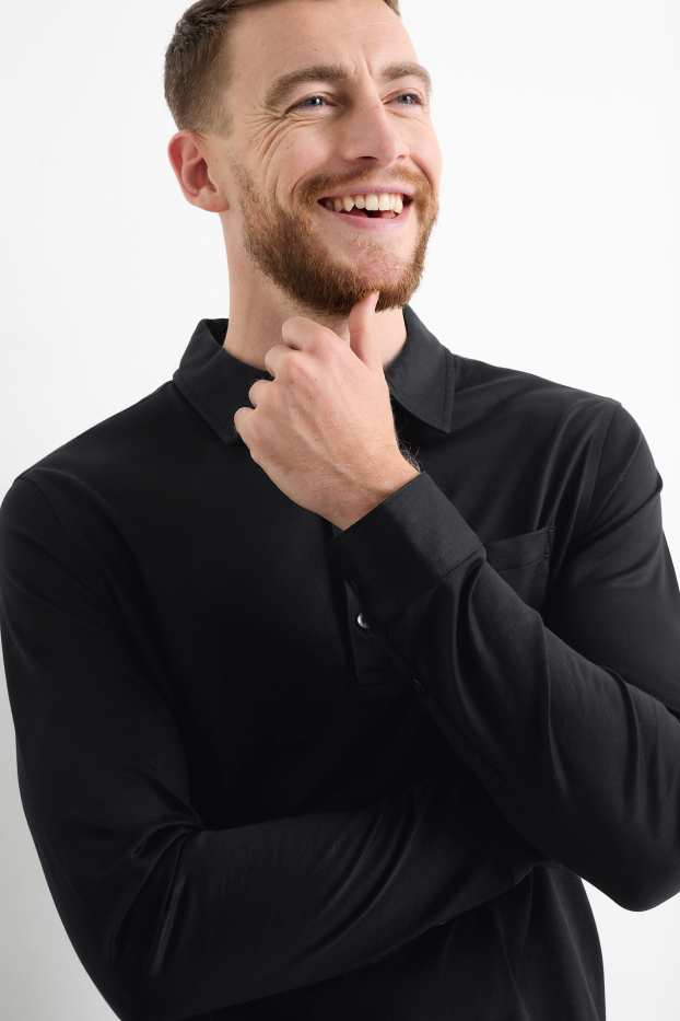 Herren - Poloshirt - schwarz