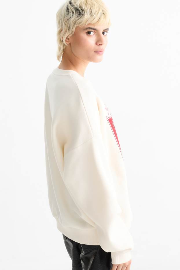Dames - Sweatshirt voor de kerst - George Michael - crème wit