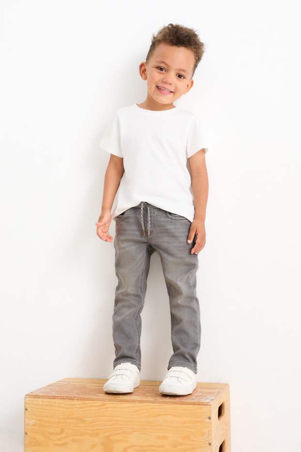 Děti - chlapci - Super skinny jeans - džíny - světle šedé