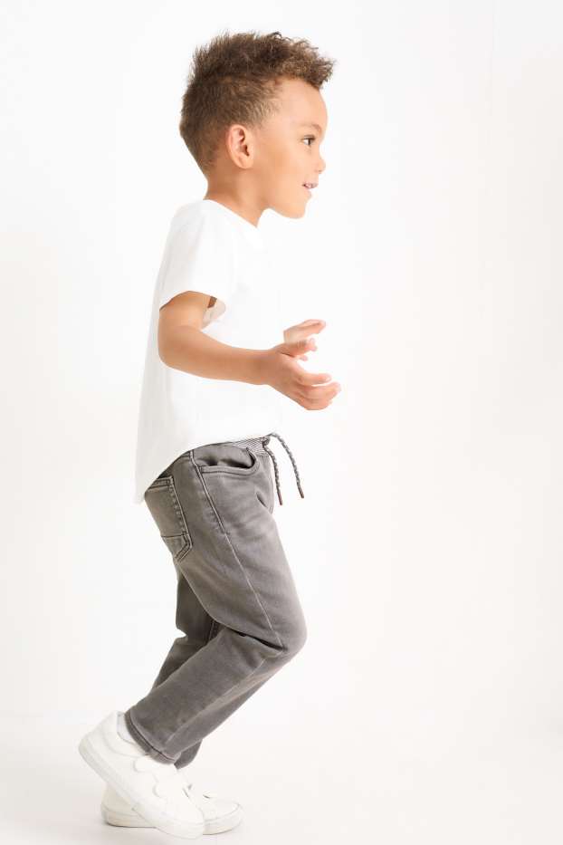 Děti - chlapci - Super skinny jeans - džíny - světle šedé