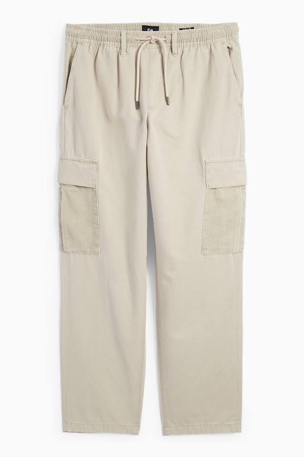 Herren - Cargohose - Relaxed Fit - beige