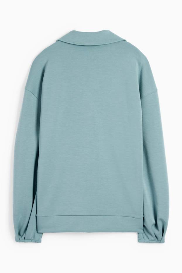 Femei - Bluză de molton basic - verde mentă