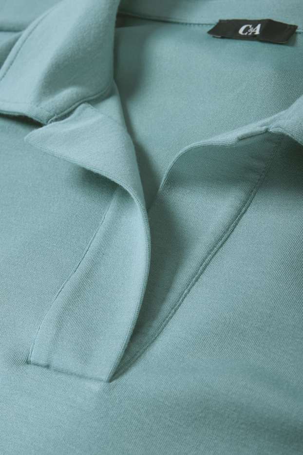 Femei - Bluză de molton basic - verde mentă