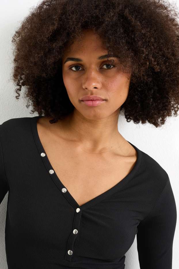 Femmes - Haut à manches longues - noir