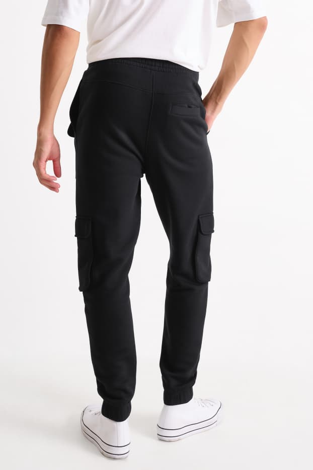 Herren - Cargo-Jogginghose - schwarz