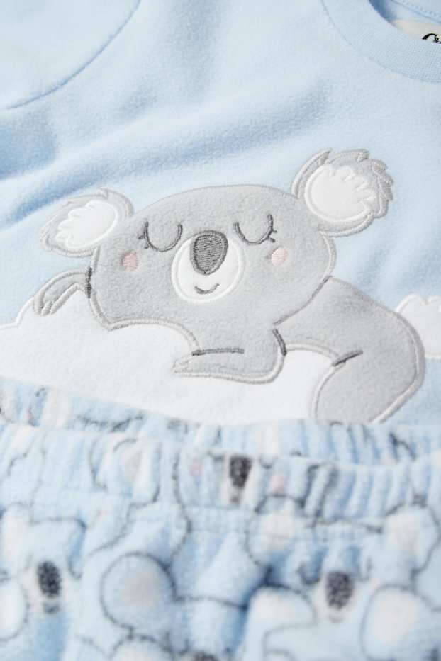 Bambine - Koala - pigiama di pile - 2 pezzi - azzurro