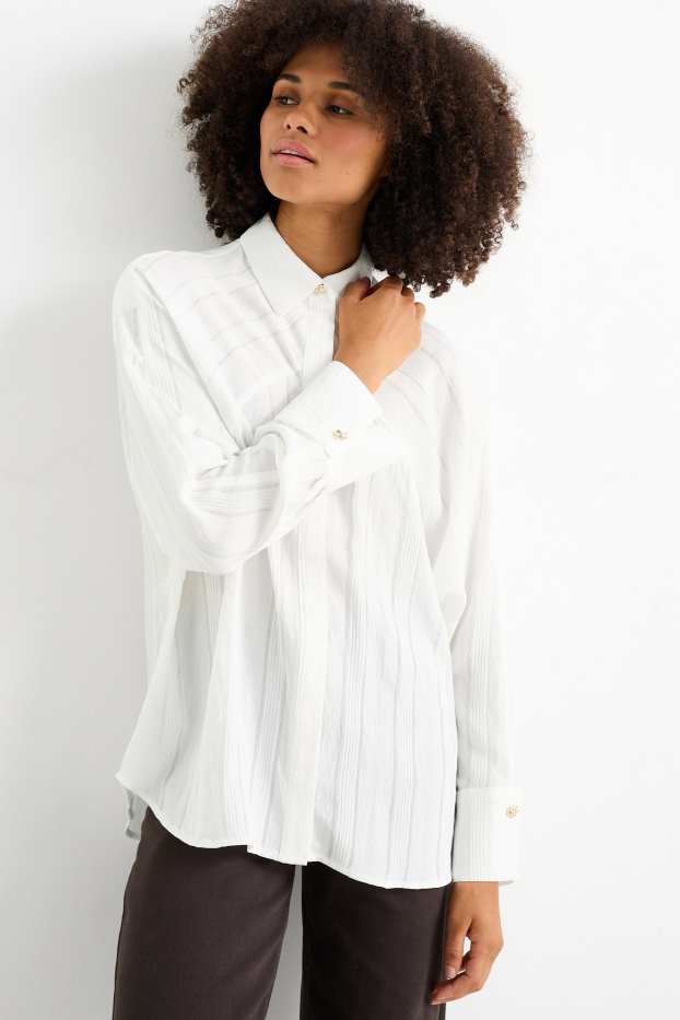 Damen - Bluse - weiß