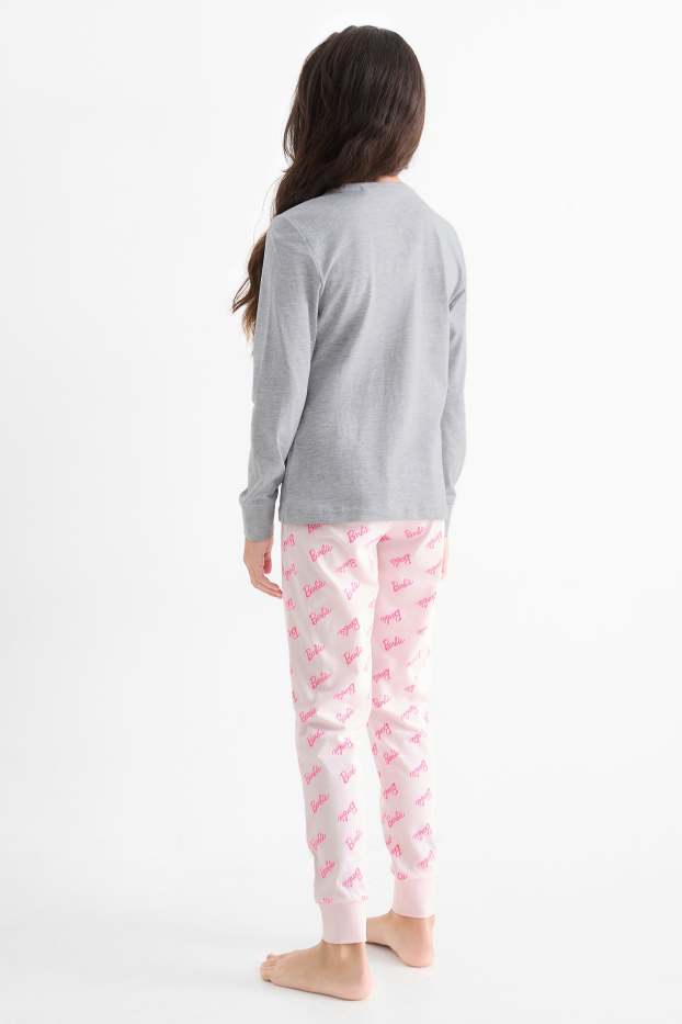 Enfants filles - Barbie - pyjama - 2 pièces - gris