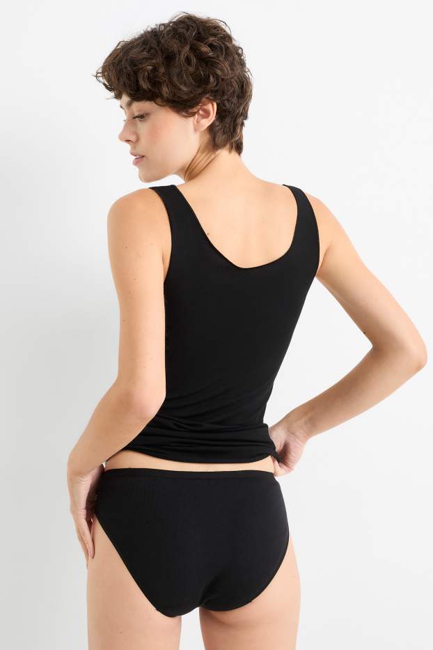 Dames - Set van 3 - slip - zwart