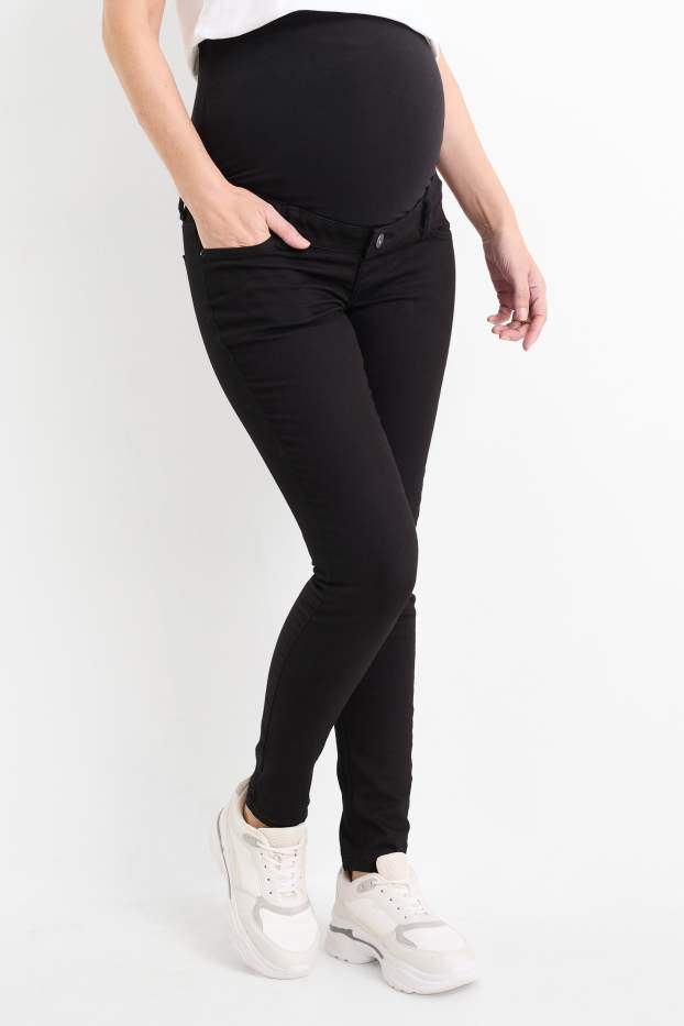 Dámské - Těhotenské džíny - skinny jeans - LYCRA® - černá