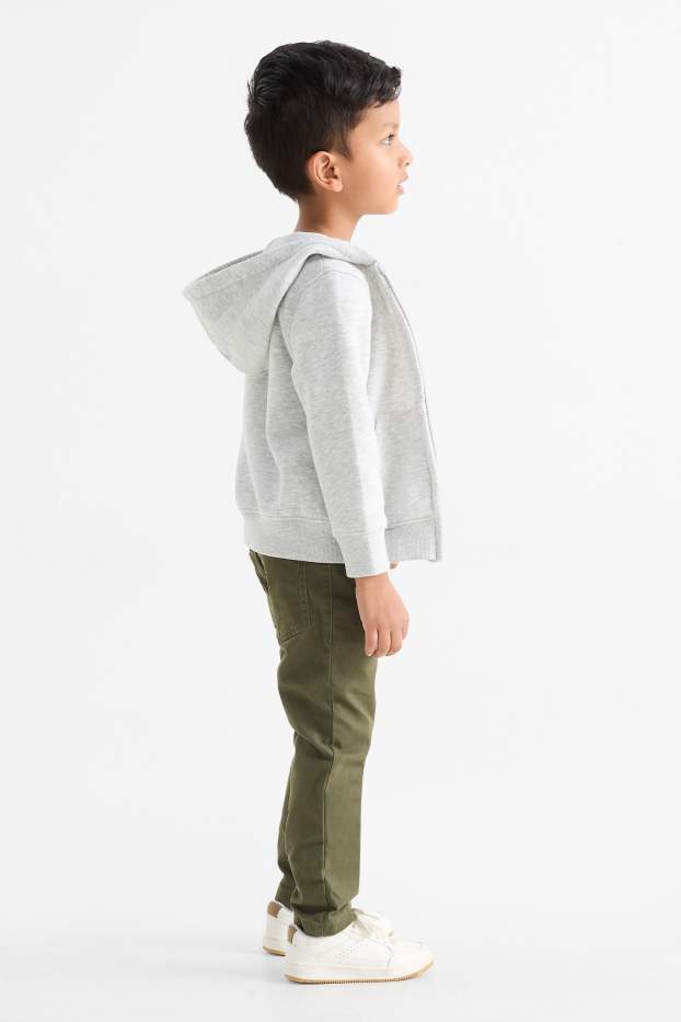 Enfants garçons - Lot de 4 - 2 pantalons chauds et 2 jeans chauds - vert