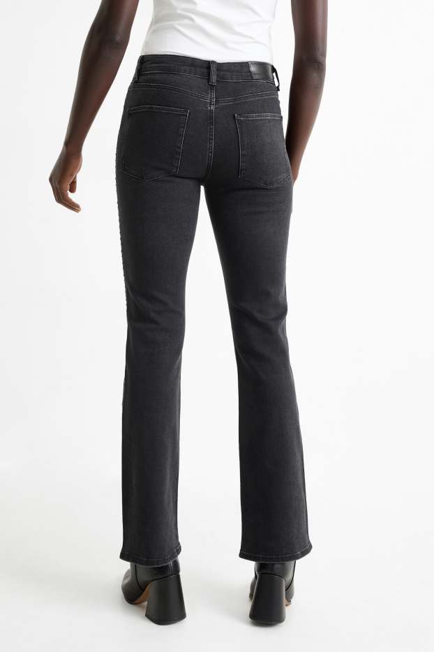 Dames - Bootcut jeans - mid waist - LYCRA® - zwart