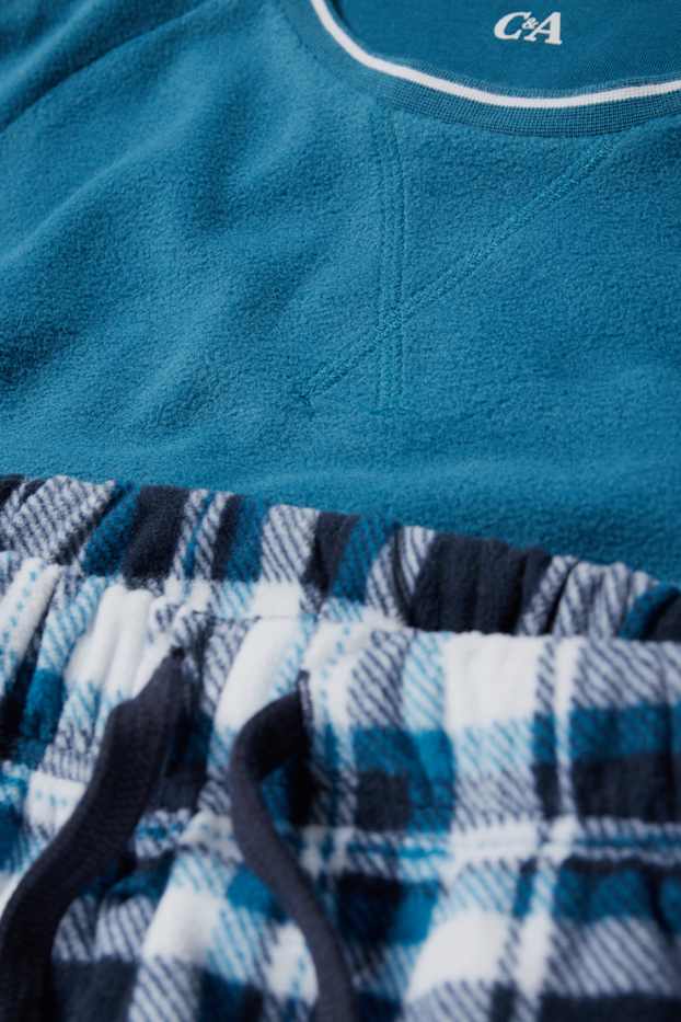 Hommes - Pyjama en polaire - bleu foncé