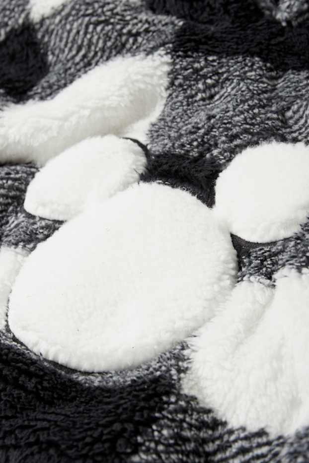 Damen - Hoodie-Decke - kariert - Micky Maus - schwarz