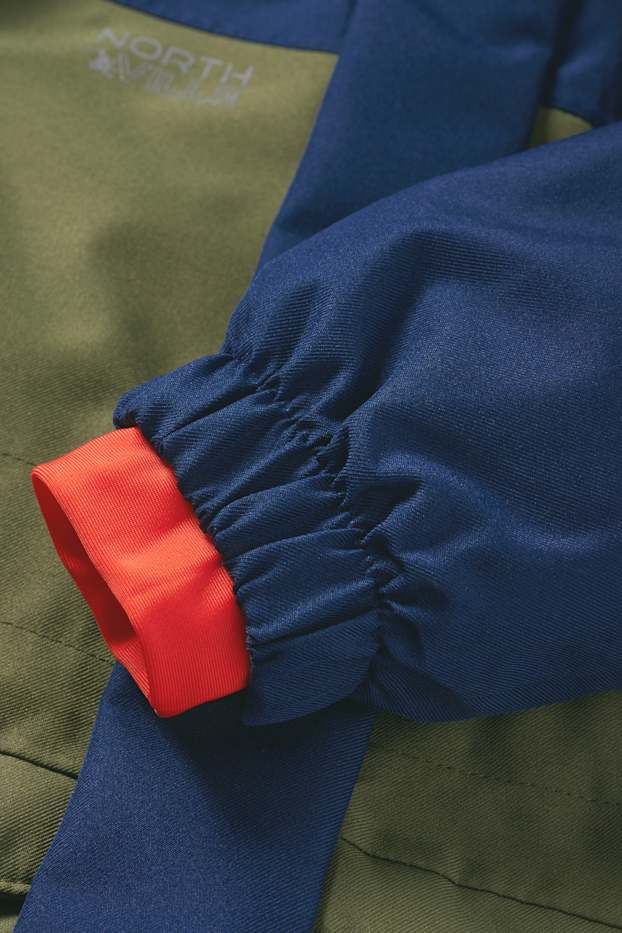 Kinder Jungen - Skianzug mit Kapuze - wasserdicht - dunkelblau