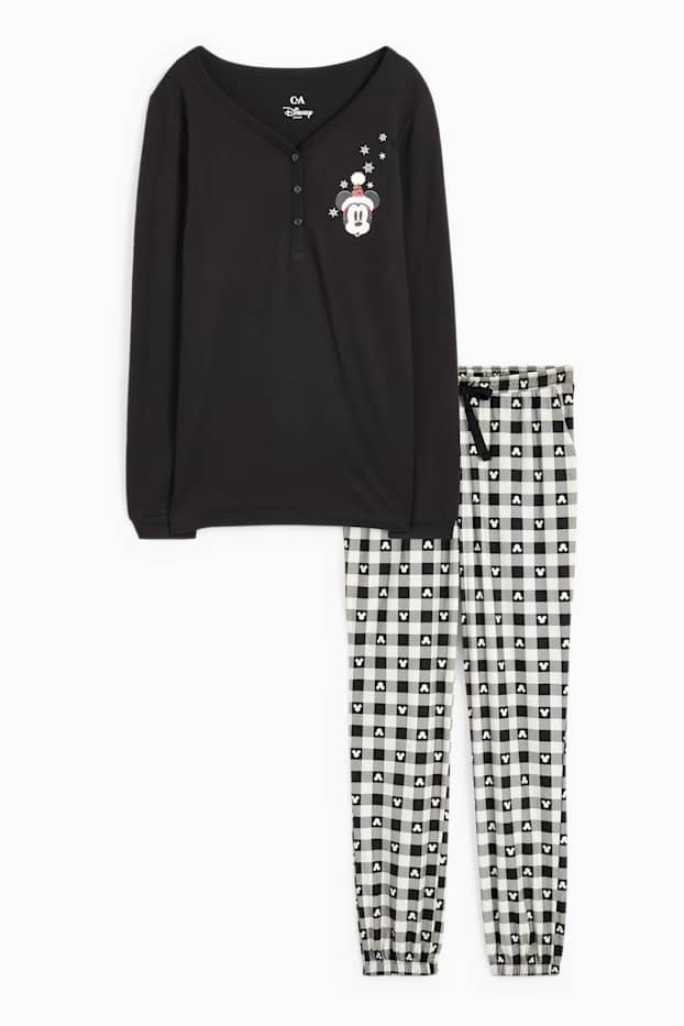 Kobiety - Piżama na zimę - Myszka Miki - czarny