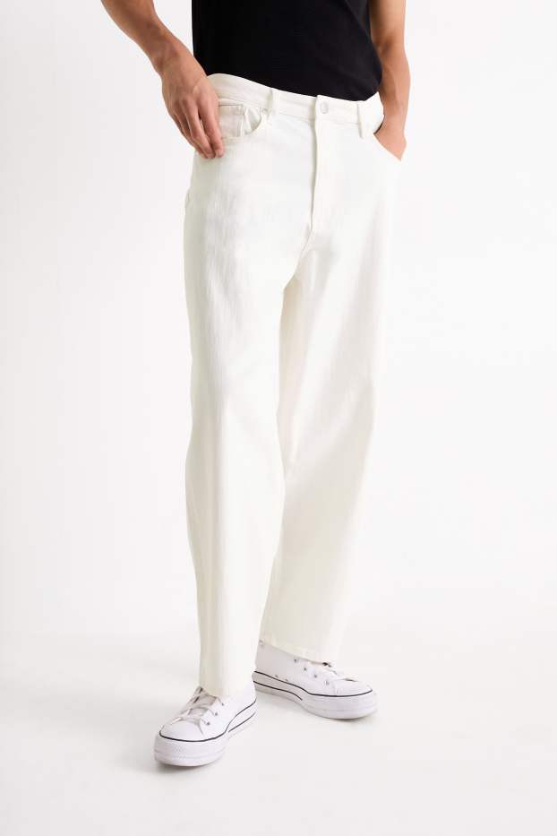 Uomo - Baggy jeans - bianco