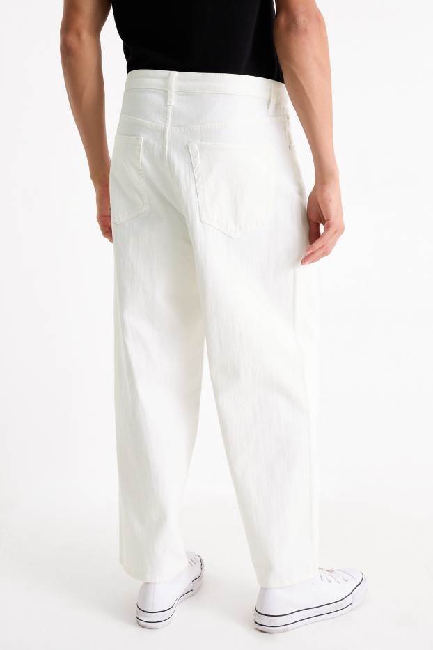 Uomo - Baggy jeans - bianco