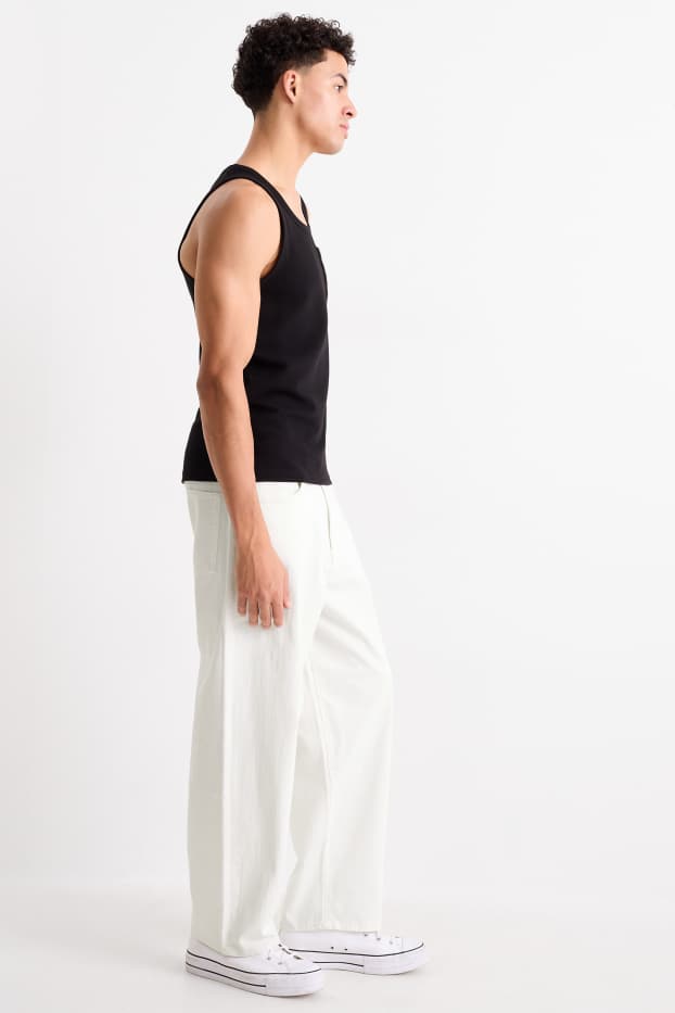 Uomo - Baggy jeans - bianco