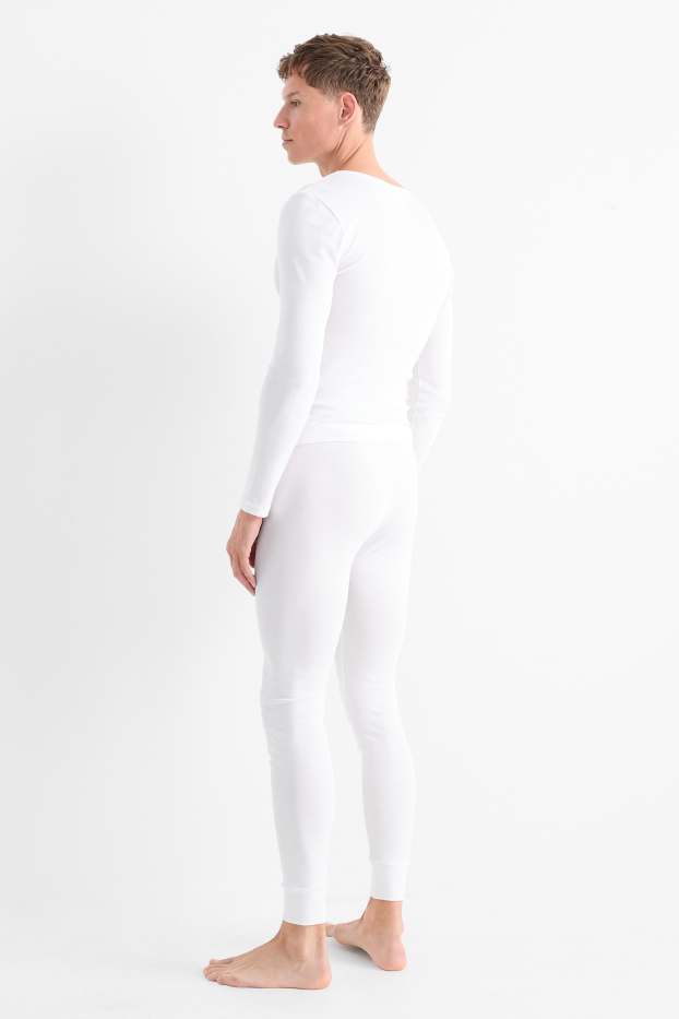 Men - Multipack of 2 - long pants - skinny rib - cremewhite
