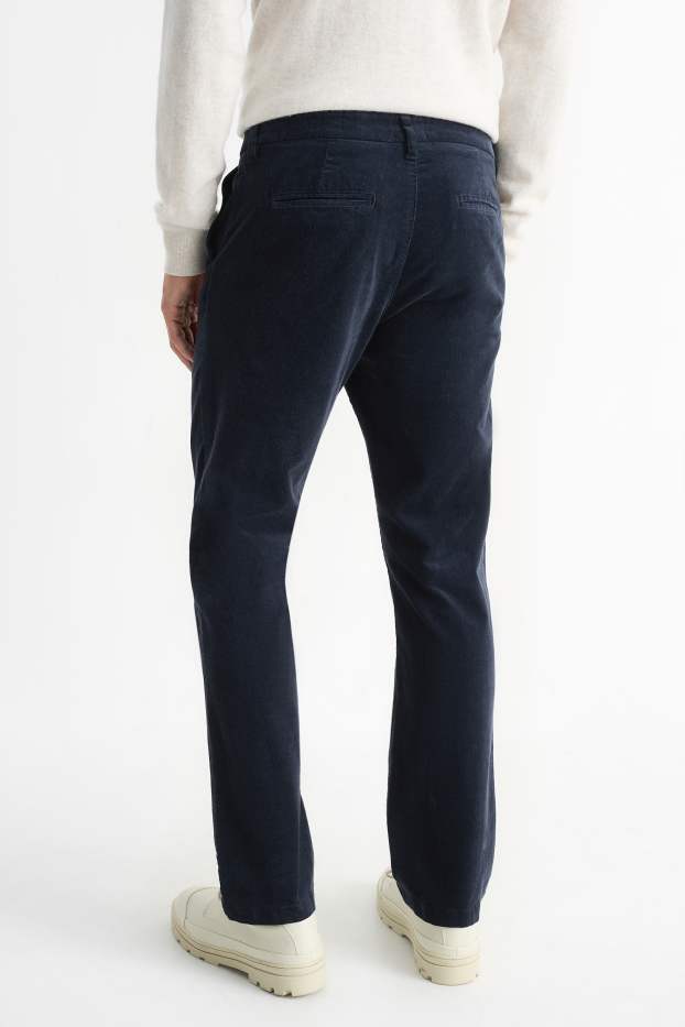 Home - Pantalons de pana - regular fit - blau fosc