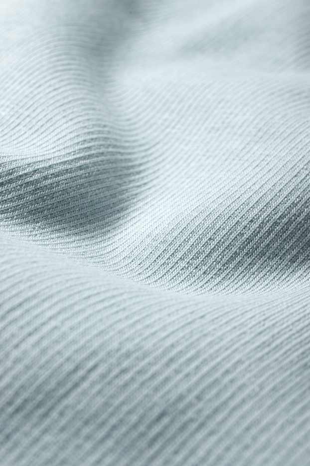 Dames - Longsleeve - fijne ribstof - lichtblauw