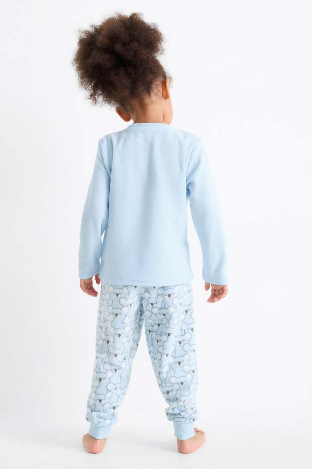 Bambine - Koala - pigiama di pile - 2 pezzi - azzurro