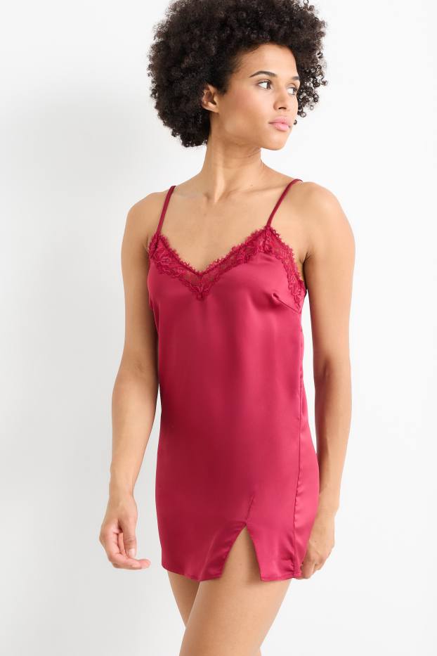 Femmes - Négligé - rouge foncé
