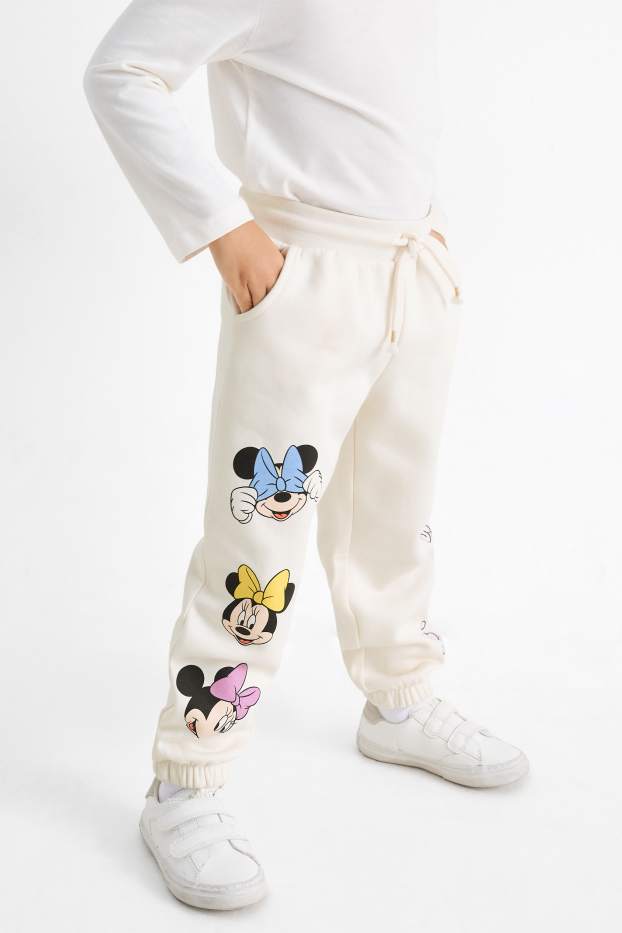 Enfants filles - Minnie Mouse - pantalon de jogging - blanc crème
