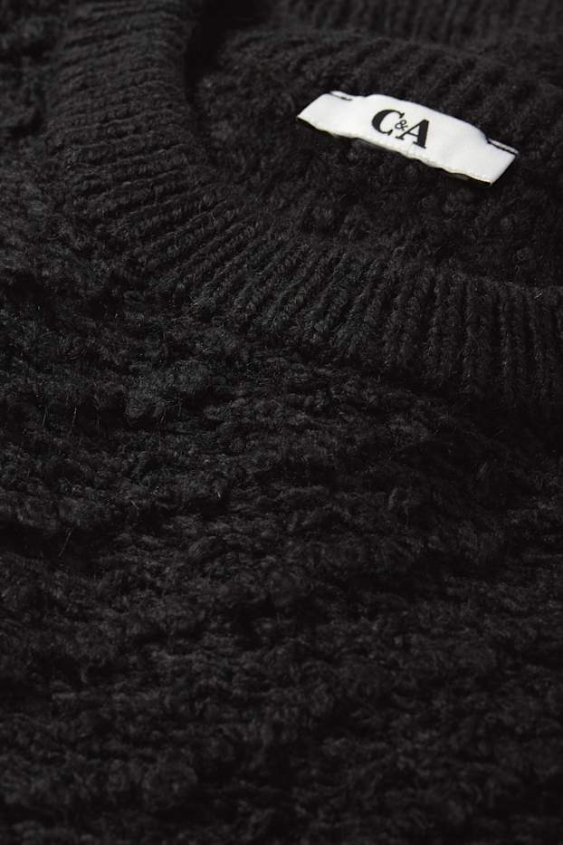 Femmes - Pull en bouclé - noir