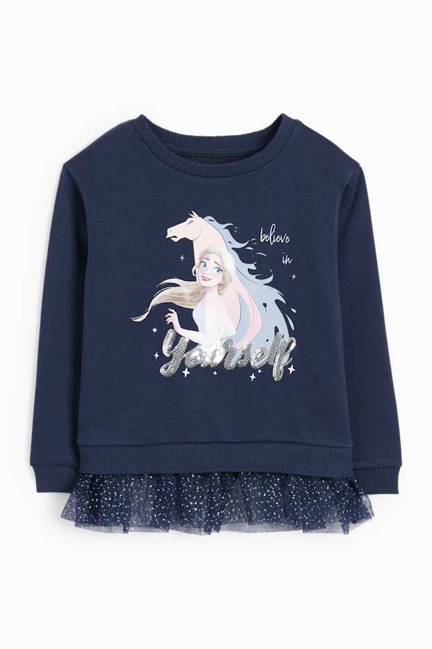 Kinder Mädchen - Die Eiskönigin - Sweatshirt - dunkelblau