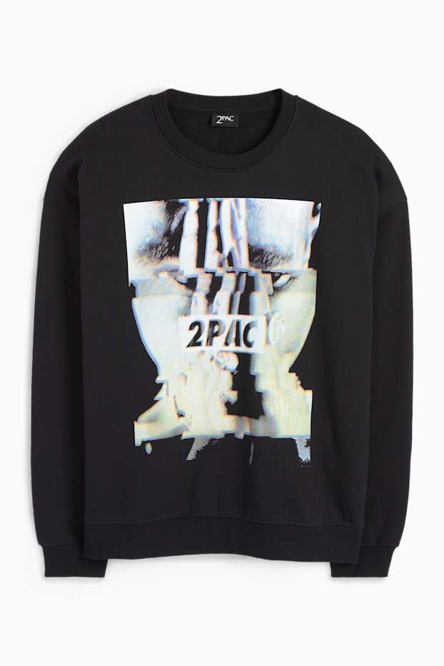 Pánské - Mikina - Tupac - černá