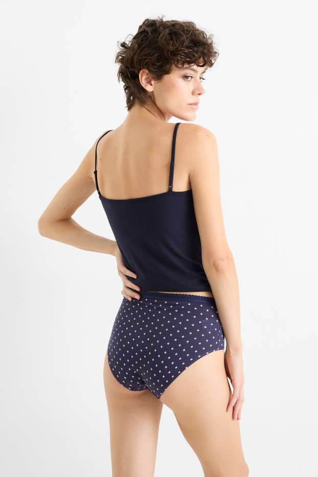 Dames - Set van 3 - slip - donkerblauw